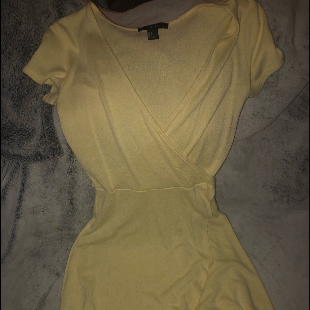 Pastel Yellow Wrap Dress